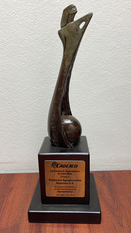 Premio CADEXCO al Esfuerzo Exportador Agroindustrial 2011.